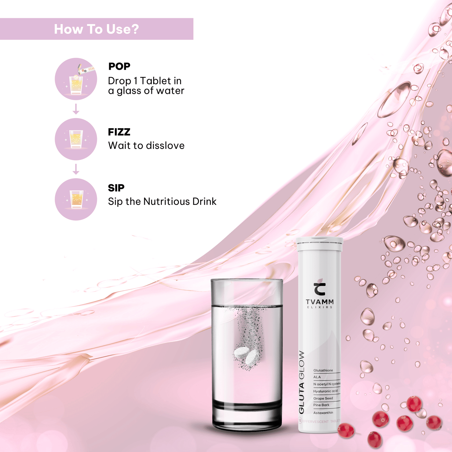 Gluta Glow – With Glutathione, ALA, and Hyaluronic acid for Brighter Skin