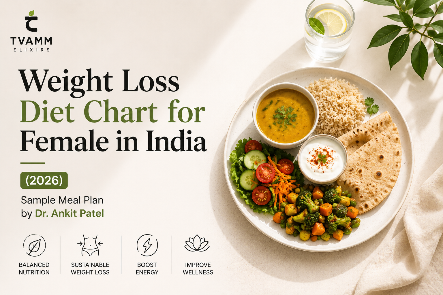 Weight Loss Diet Chart for Female in India (2026) — Sample Meal Plan by Dr. Ankit Patel