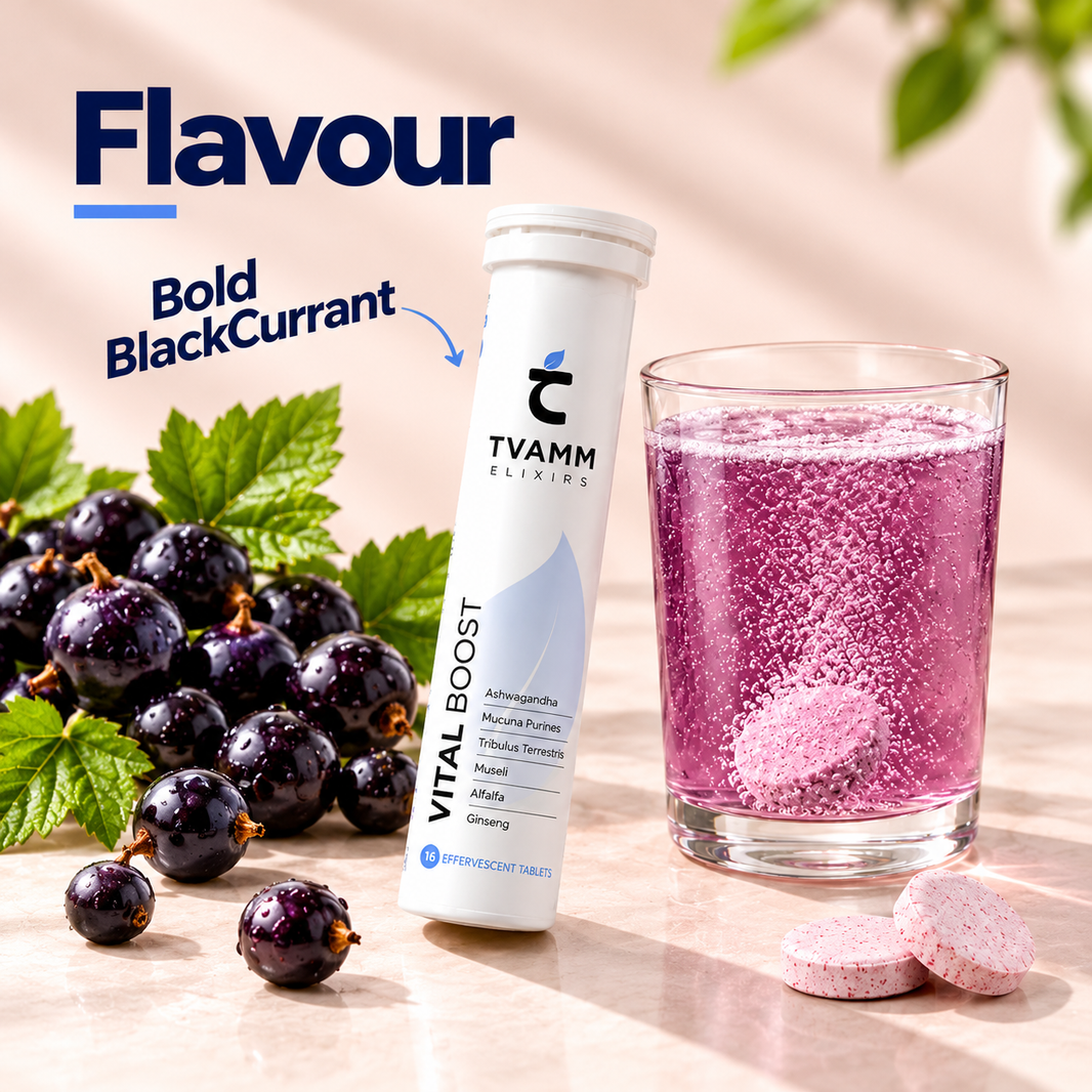 TVAMM Vital Boost effervescent tablets tube with blackcurrants