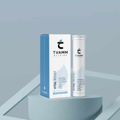 Vital Boost - Recharge Naturally Adaptogen Fusion with Ginseng, Ashwagandha, Mucuna Puriens, museli, alfaalfa & Tribulus