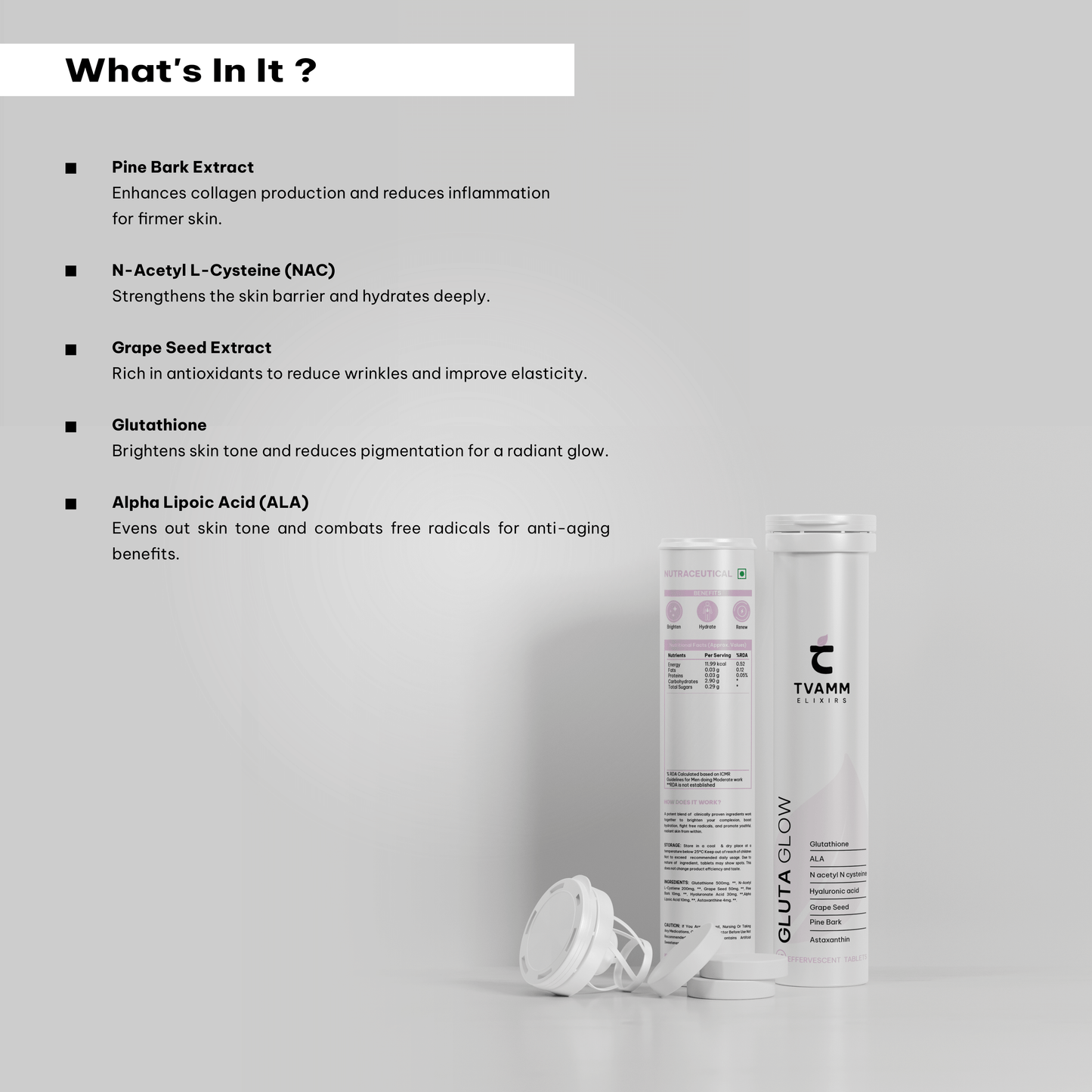 Gluta Glow – With Glutathione, ALA, and Hyaluronic acid for Brighter Skin