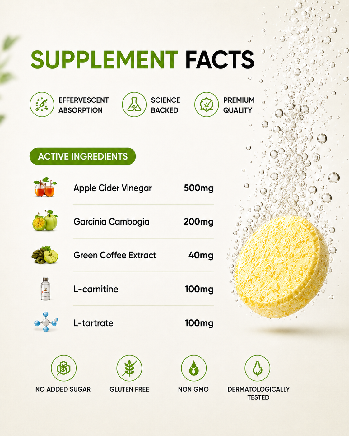 Slim Ease ingredient content page showing metabolism boost and belly fat support