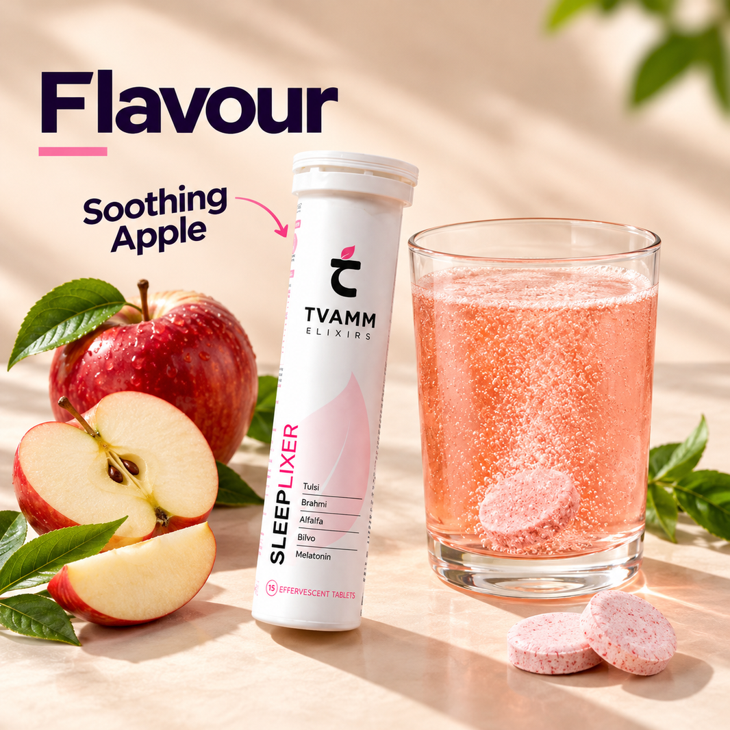 TVAMM SleepLixer effervescent sleep tablets tube, apple flavour