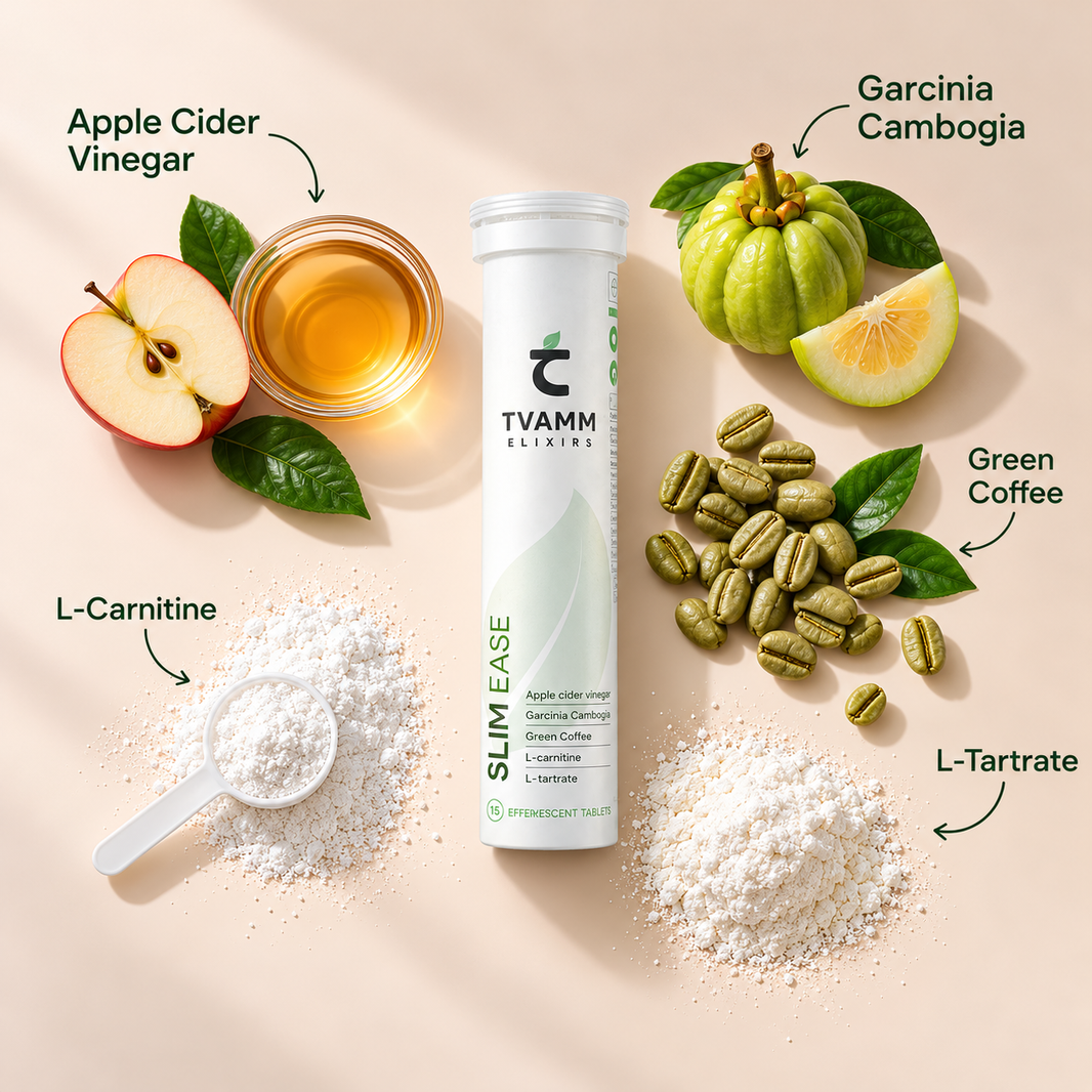 TVAMM Slim Ease effervescent tablets tube, lemon flavour