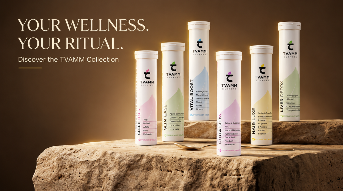 TVAMM Elixirs effervescent wellness range on display