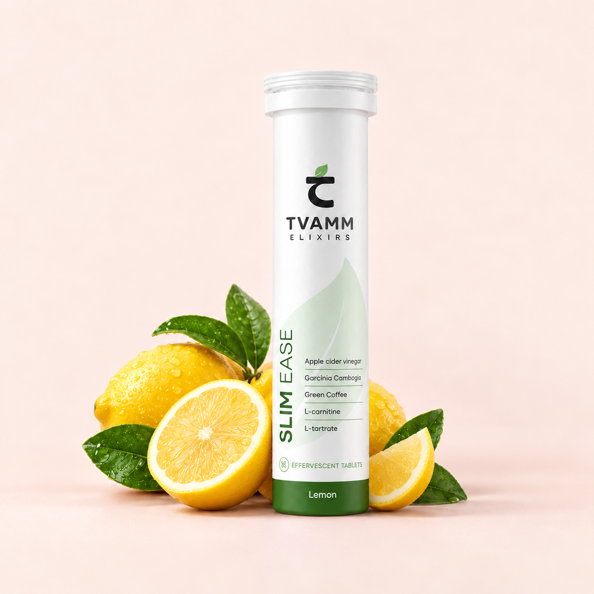 TVAMM Slim Ease effervescent tablets tube, lemon flavour
